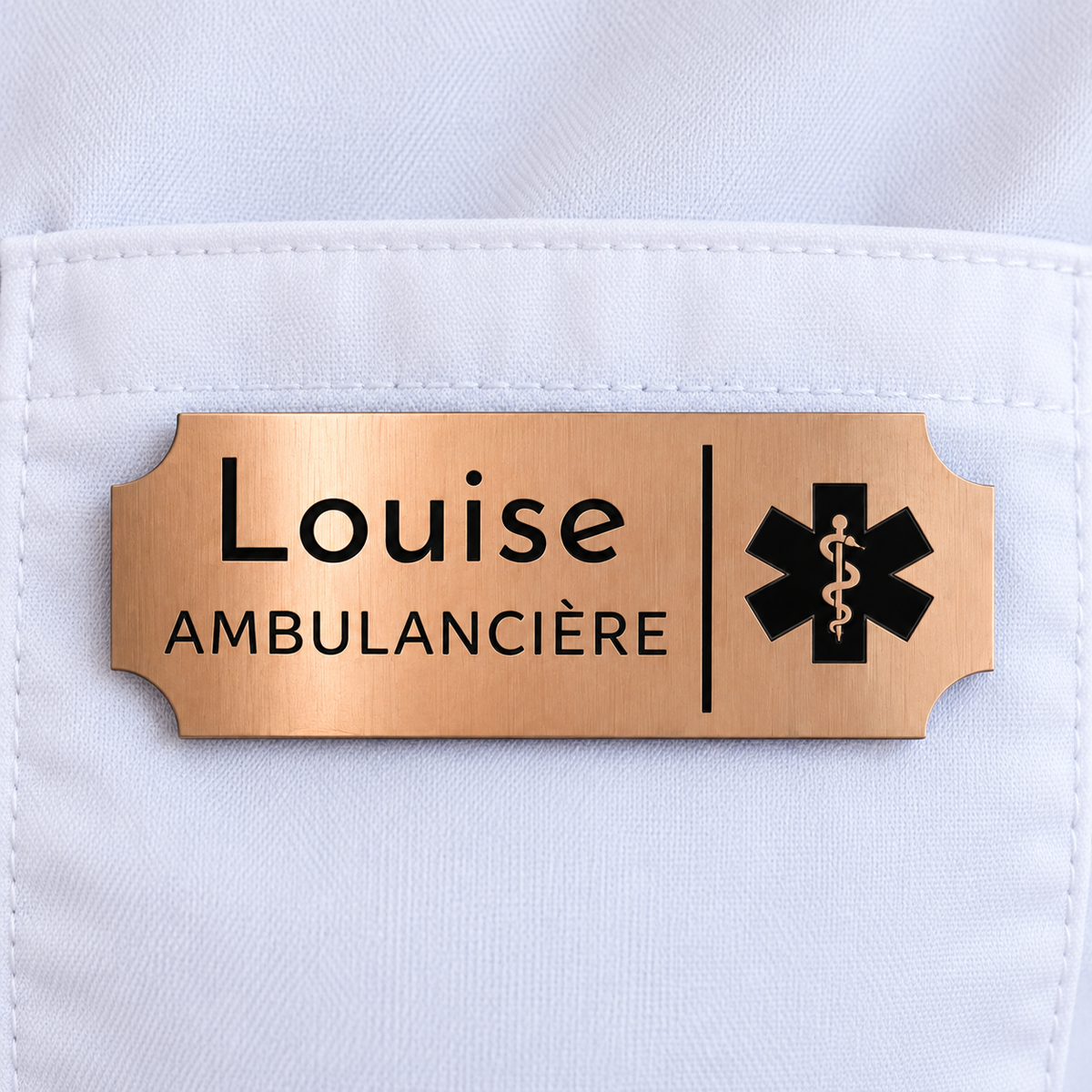 Badge prénom aide-soignant personnalisé