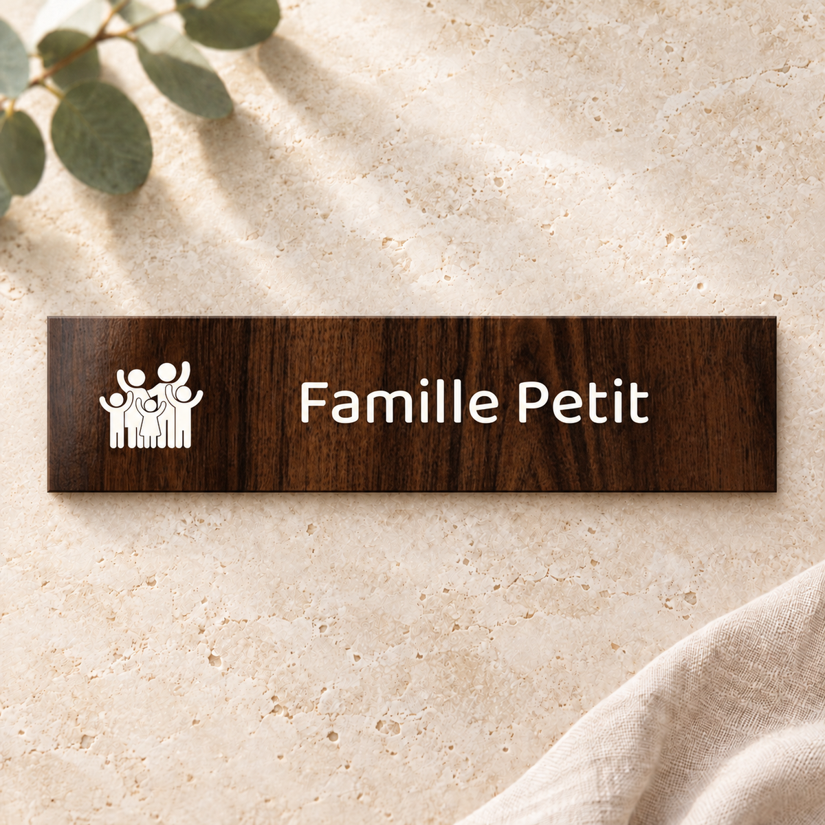 Plaque boîte aux lettres famille avec enfants