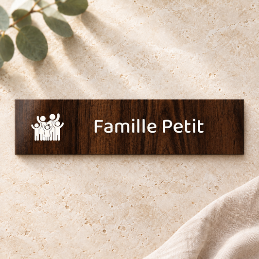 Plaque boîte aux lettres famille avec enfants