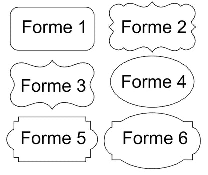 Marques places en bois gravés, anniversaire, mariage, décoration, baptême, fête, personnalisé Galesia