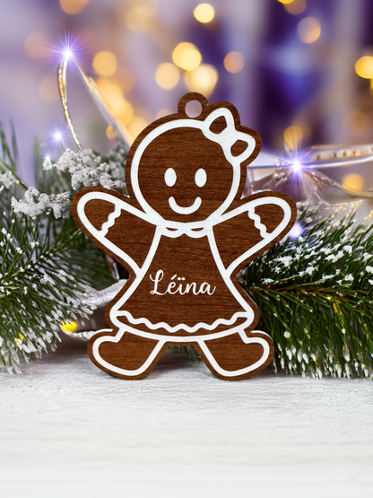 Décoration de sapin personnalisée Le bonhomme en pain d’épice