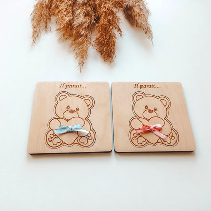 Puzzle une pièce annonce grossesse, parrain, marraine Galesia